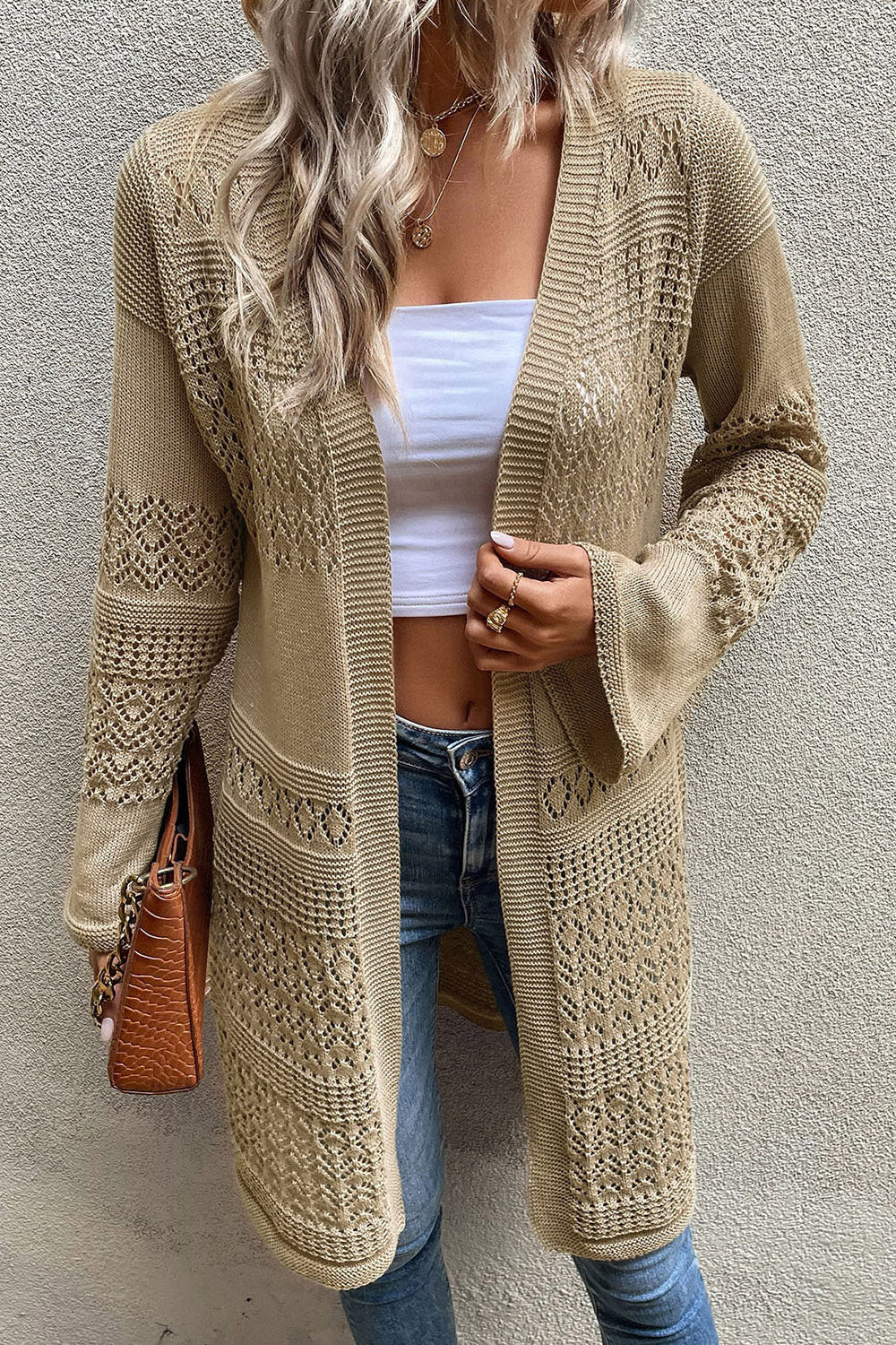 Open Front Longline Cardigan